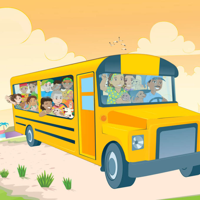 Kids-In-School-Bus